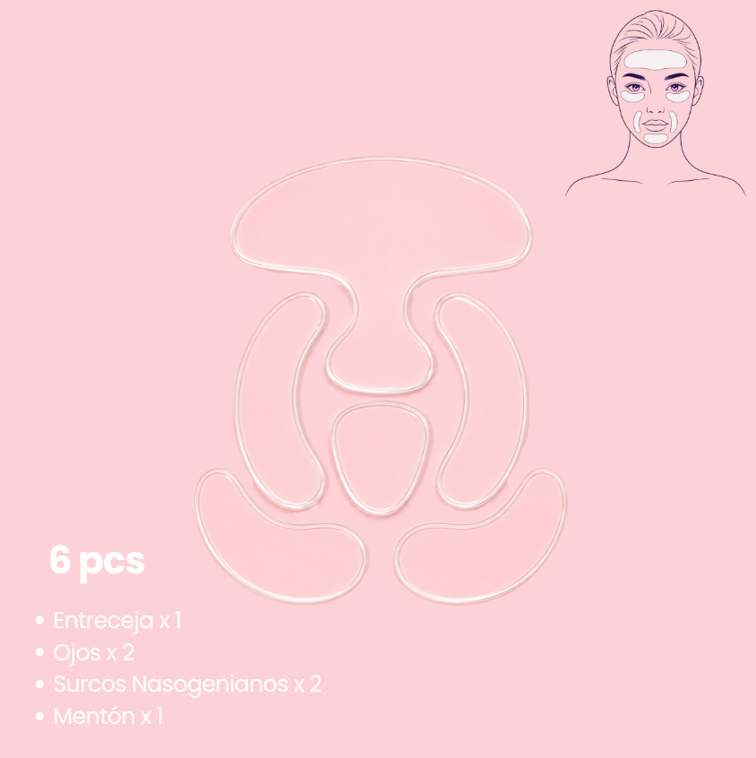 Parches de silicona antiarrugas NudeSkin™ - 6 pcs
