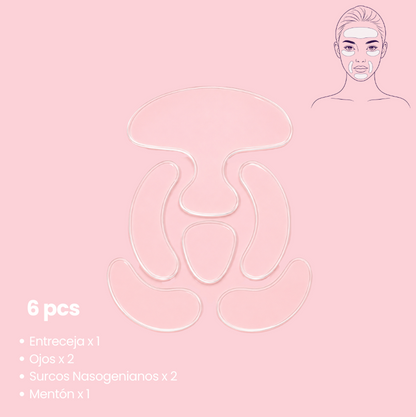 Parches de silicona antiarrugas NudeSkin™ - 6 pcs